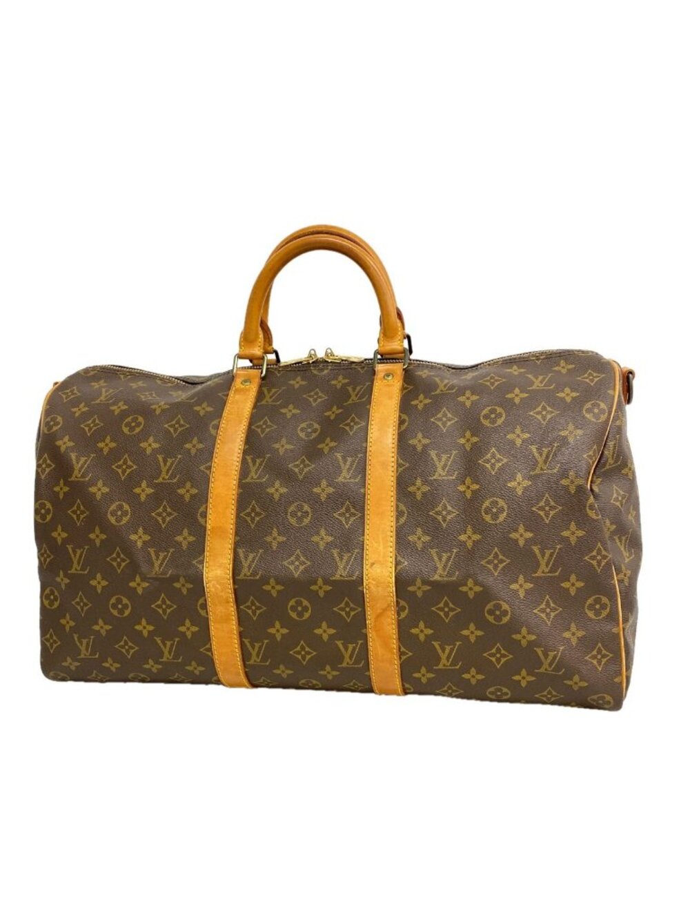 Louis Vuitton Boston Bag Monogram Keepall Bandouliere 50 Brown